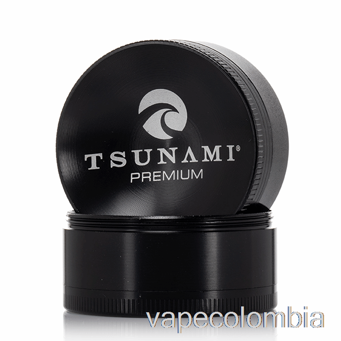 Vaporizador Recargable Tsunami 1.9 Pulgadas Molinillo Superior Hundido De 4 Piezas Negro (50 Mm)